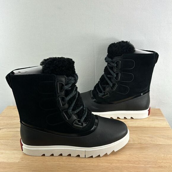 Sorel Joan of Artic Next Lite WP Boot- Black/Sea Salt- Size 8- NIB - Picture 7 of 8